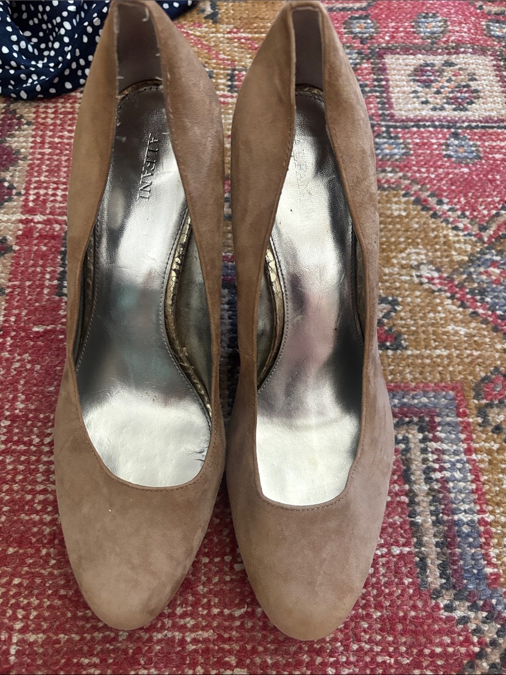 Alfani Taupe Suede Pointed-Toe Pumps